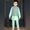 Raw Silk Light Green Sherwani Set 02 - Kumaran Silks