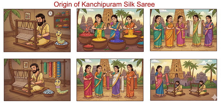 Origin of Kanchipuram Silk Sarees