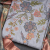Mul Chanderi Grey Unstitched Salwar Material With Dupatta