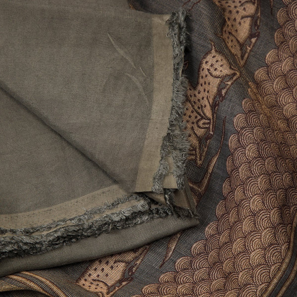 Mul Cotton Sage Green Unstitched Salwar Material With Dupatta