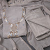 Mul Cotton Grey Unstitched Salwar Material With Dupatta 02