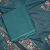 Mul Chanderi Rama Blue Unstitched Salwar Material With Dupatta