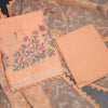 Mul Chanderi Peach Unstitched Salwar Material With Dupatta 02