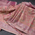 Tissue Pink Thread Embroidered Saree With Branches Design