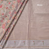 Tissue Light Lavender Thread Embroidered Saree With Branches Design