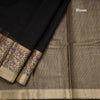 Silk Cotton Black Plain Saree With Paithani Border
