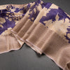 Semi Tussar Dark Purple Floral Printed Saree