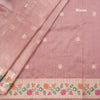 Tissue Onion Pink Saree With Zari Buttas