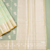Organza Pista Green Floral Zari Worked Saree 02