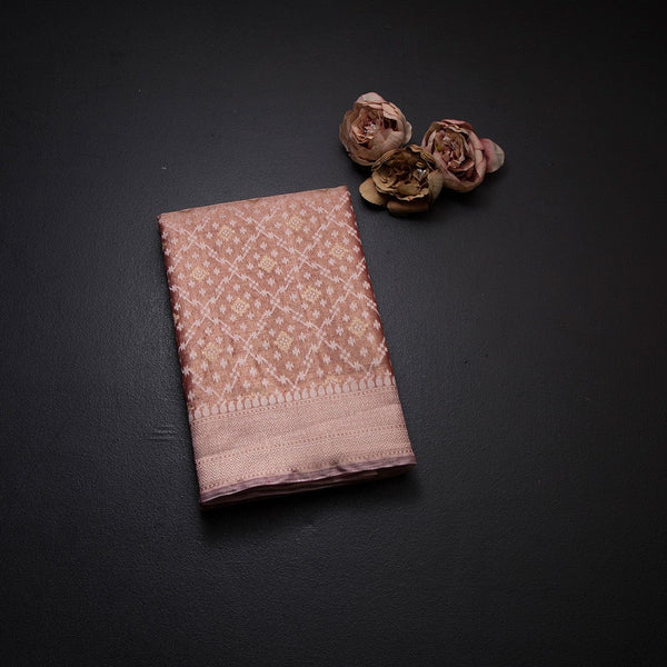 Tissue Shot Colour Embossed Saree
