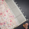 Tussar Cream Floral Printed Saree
