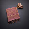 Linen Onion Pink Thread Work Saree