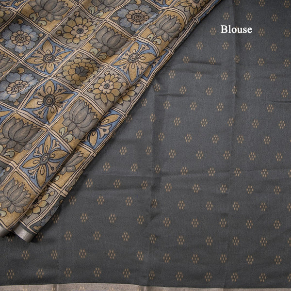 Semi Linen Multi Colour Floral Printed Saree