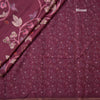 Semi Raw Silk Wine Colour Floral Printed Saree