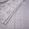 Semi Raw Silk Grey Floral Printed Saree 04