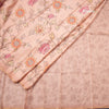 Semi Raw Silk Peach Floral Printed Saree 02