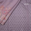 Semi Linen Light Plum Purple Printed Saree