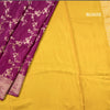 Raw Silk Magenta Purple Zari Worked Saree