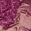 Raw Silk Magenta Purple Zari Worked Saree