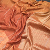 Raw Silk Rust Orange Zari Worked Saree