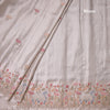 Fancy Silk Cream Traditional Thread Work Saree