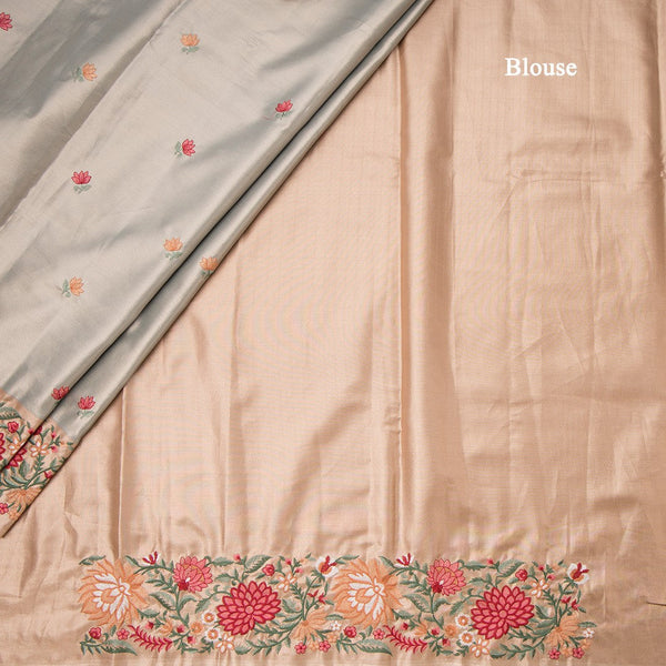 Fancy Silk Green Stylish Thread Work Saree