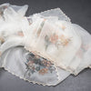Organza Cream Floral Printed Saree