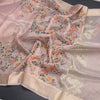 Kota Light Pink Floral Printed With Thread Work Saree