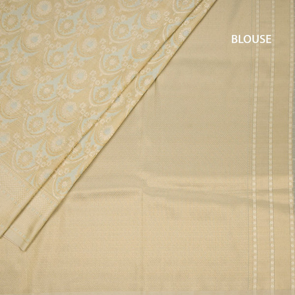Banaras Very Light Green Zari Worked Saree
