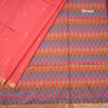 Raw Silk Red Saree With Malli Moggu Design And Ribbon Border