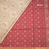 Raw Silk Cream Floral Printed Saree
