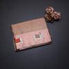 Pure Tussar Brownish Pink Saree With Zari Buttas And Printed Border