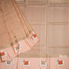 Pure Tussar Brownish Pink Saree With Zari Buttas And Printed Border