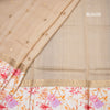Pure Tussar Light Brown Saree With Zari Buttas And Printed Border