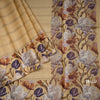 Pure Tussar Sandal Zari Worked Saree With Printed Border