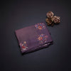 Pure Tussar Lilac Purple Zari Worked Saree With Printed Border