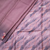 Pure Tussar Lilac Purple Zari Worked Saree With Printed Border