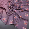 Pure Tussar Lilac Purple Zari Worked Saree With Printed Border