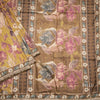 Raw Silk Mustard Yellow Floral Printed Saree And Zari With Chamki Border