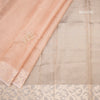 Tissue Kota Peach Zari Worked Saree With Gota Work