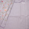 Banaras Lavender Zari With Floral Thread Work Saree