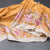 Katan Silk Mango Yellow Floral Printed With Sequence Work Saree And Thread Border
