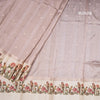 Semi Raw Silk Light Brown Saree With Zari Buttas And Printed Border