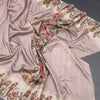 Semi Raw Silk Light Brown Saree With Zari Buttas And Printed Border