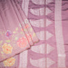 Raw Silk Onion Pink Zari stripes Saree And Printed Sequence Work