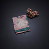 Semi Raw Silk Onion Pink Floral Printed Saree With Ribbon Border