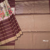 Raw Silk Maroon Zari Stripes Saree With Zari Border