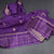 Tussar Dark Purple Saree With Zari Buttas And Satin Border