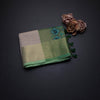 Raw Silk Cream Plain Saree With Zari Border 02