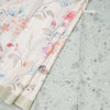 Raw Silk Cream Floral Printed Saree With Zari Border 03